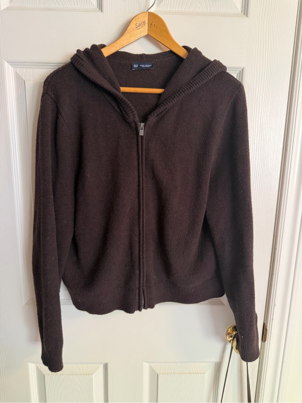 GAP Women’s Hooded Full-Zip Sweater - Brown
